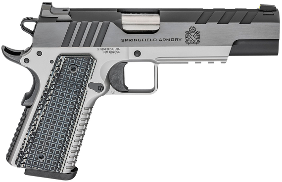 Springfield 1911 Emissary, 9MM, 5.00" Barrel, 9+1 Rds, Stainless/Carbon Steel - 706397934484 