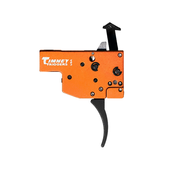 Timney 430 Replacement Trigger, Two-Stage Curved, Black/Orange Finish