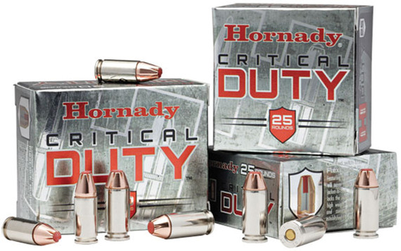 Hornady Critical Duty 357 SIG 135gr FlexLock, Nickel-Plated Brass - 090255912968 