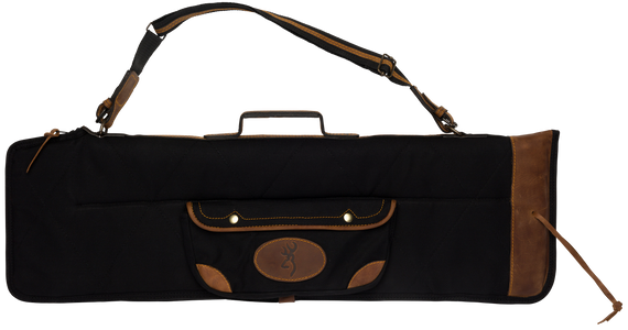 Browning FLEX Takedown Shotgun Case, Black Canvas/Leather, 35"