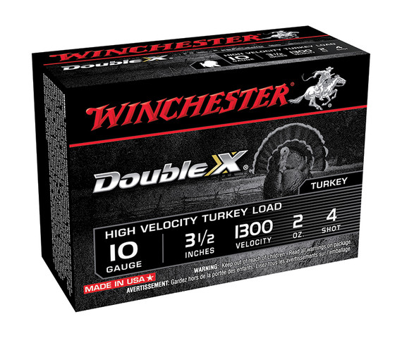 Winchester DoubleX 10Ga 3.50" 2oz HV #4, High Velocity Turkey Load - 020892013674 