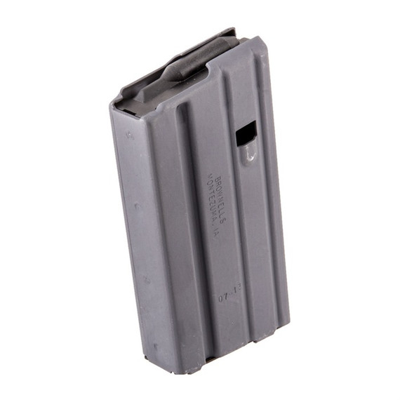 Brownells AR-15 Magazine, 20 Rds, Aluminum, Gray - 050806108271 