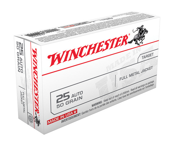 Winchester USA 25 AUTO, 50gr FMJ, 50/box - 020892201941 
