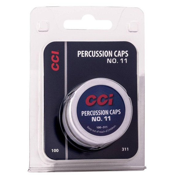 CCI #11 Percussion Caps for Muzzleloading, 1000 Rounds - 076683503114 