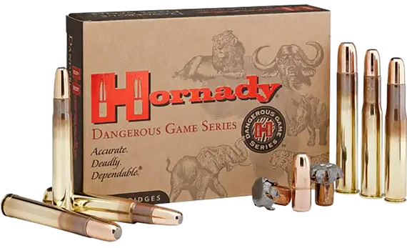 Hornady 82667 Dangerous Game 416 Ruger, 400gr DGX Bonded, 20 Rds, Brass - 090255826678 