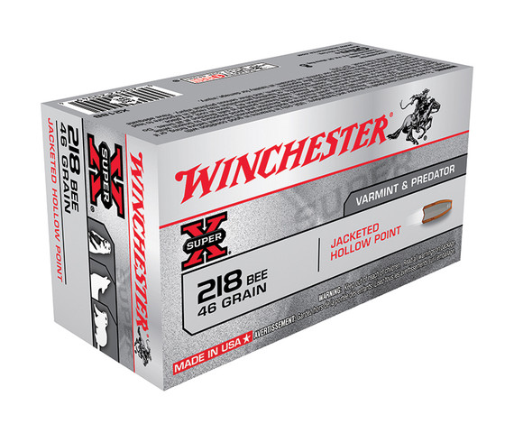 Winchester Super-X 218 Bee, 46gr JHP, 50/box - 020892200494 