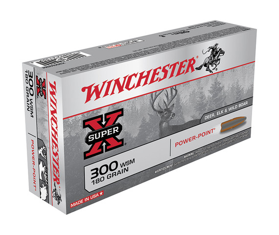 Winchester Super-X 300 WSM, 180gr Power-Point, 20/bx - 020892213098 