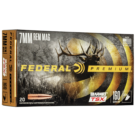 Federal FED PREMIUM, 7MM REM MAG, 160GR TSX, 20 Rds, Premium Finish - 029465097165 
