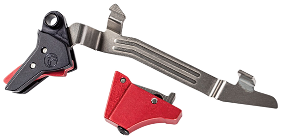 Timney Alpha Competition Trigger, Red Straight, Fits Glock Gen3-4 - 081950753741 