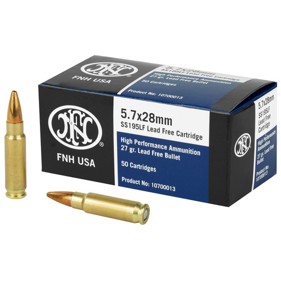FN 5.7x28mm Ammo, Lead-Free Hollow Point, 50 Round Box 