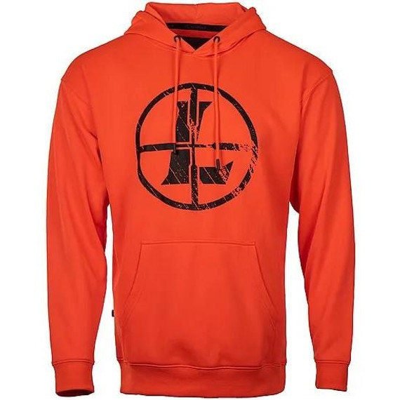 Leupold Distressed Reticle Performance Men's Hoodie, Blaze Orange, XXXL