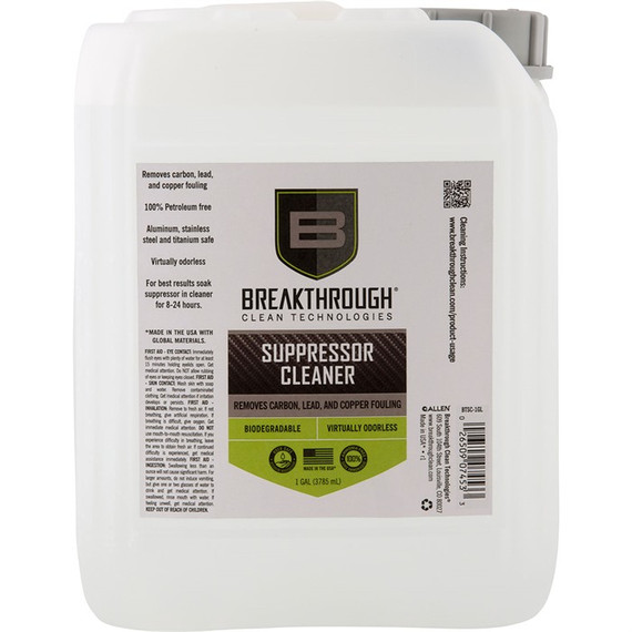 Breakthrough Clean Suppressor Cleaner, 1-Gallon Jug, Virtually Odorless, Biodegradable