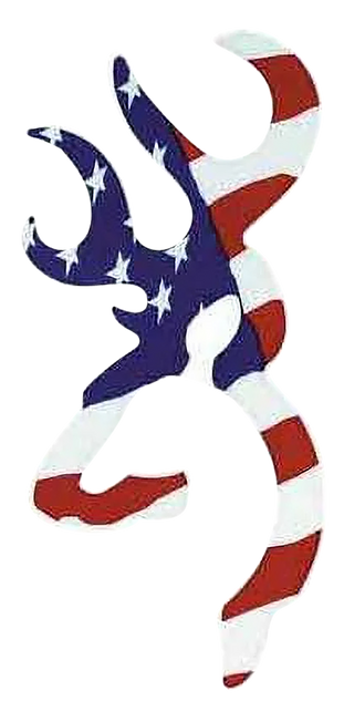 Browning Buckmark Decal, Red/White/Blue, Vinyl, 6" - 023614115069 