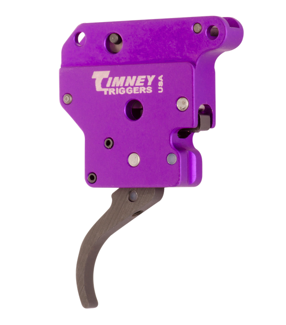 Timney 502B Benchrest Trigger, Single-Stage Curved, Purple/Black Finish - 081950502035 