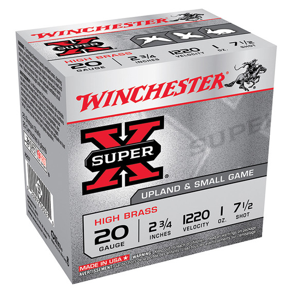 Winchester SuperX 20Ga 2.75" 1oz HBHG #7.5 - 020892000230 