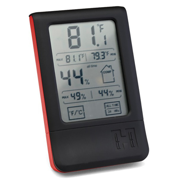 Hornady Digital Hygrometer, Large Touchscreen Display, Black 