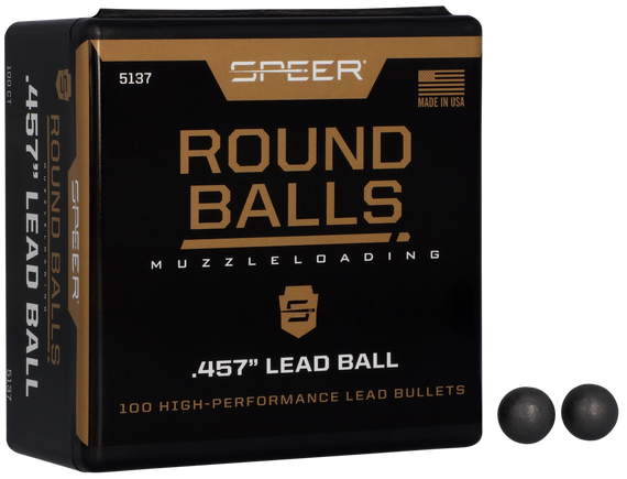 Speer 5137 Lead Balls, 45 Cal Lead Ball, 143gr, 100 Per Box - 076683051370 