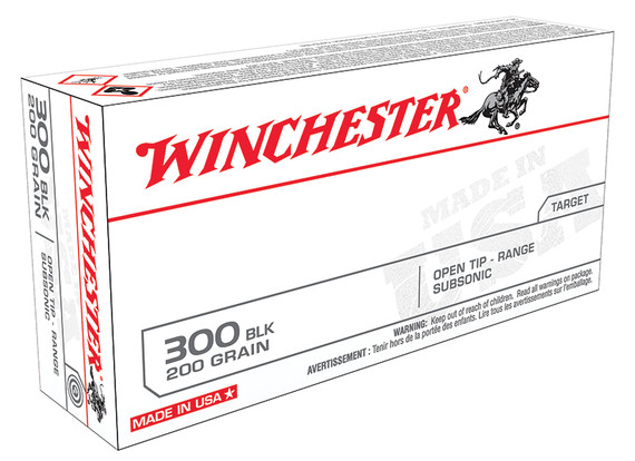 Winchester USA 300 Blackout, 200gr FMJOT, Subsonic, 20 Rounds - 020892224582 