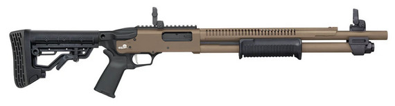 Mossberg 590R, 12GA, 18.5" Barrel, 7 Rds, Flat Dark Earth 