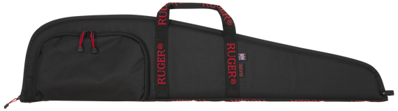 Ruger 27140 Rifle Case, Black Endura, Red Ruger Logo, Accessory Pocket, Foam Padding