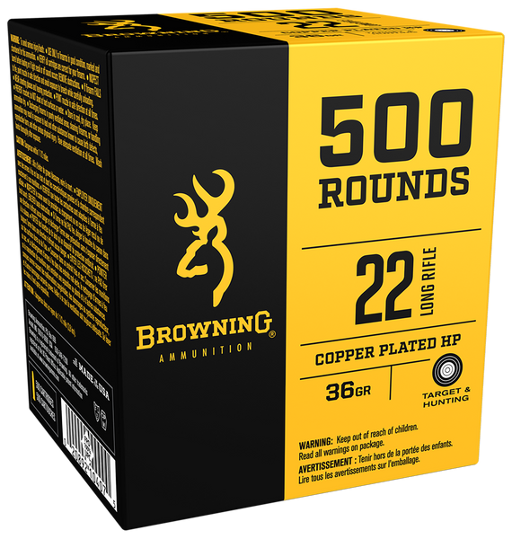 Browning BPR Performance Rimfire, 22 LR, 36 Grain, 500 Rds - 020892104075 