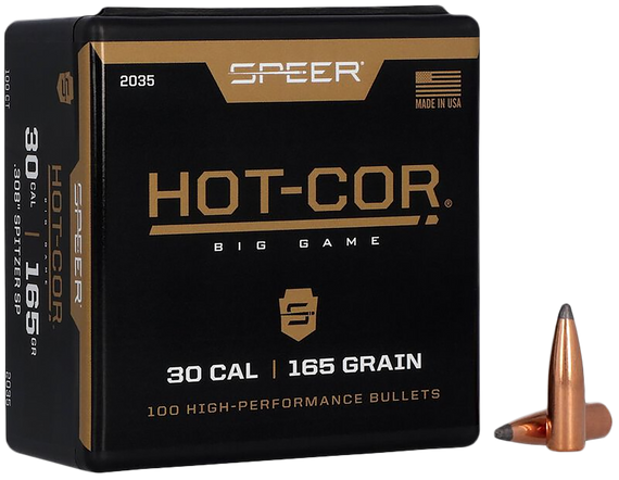Speer 2035 Rifle Hunting Hot-Cor, .308, 165 gr, Spitzer Soft Point - 076683020352 