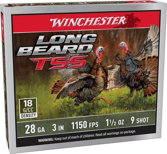 Winchester Long Beard TSS, 28 Gauge, 3" Shell, 5 Rounds, Tungsten 9 Shot - 020892029071 