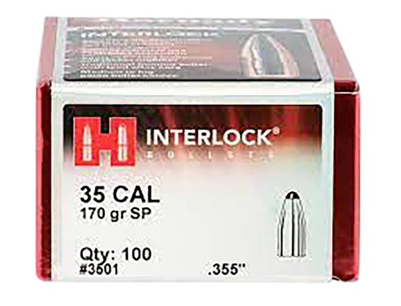 Hornady InterLock 35 Cal .355 170 gr Spire Point - 090255235012 