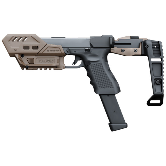 Recover S-Pro MG, Pistol Stabilizer Conversion Kit, Spring-Loaded Brace, M-LOK Mounts, Modular, Optics Ready - 7290117422274 