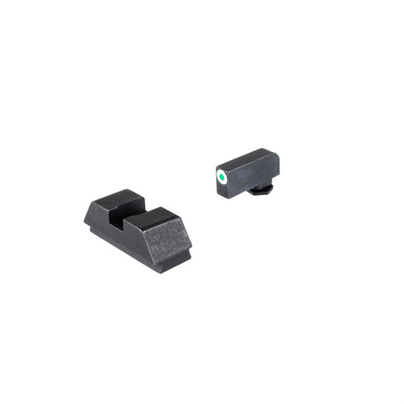 Ameriglo 1L Optic Comp Sights, Tritium/White Outline, .220'' Front /.295'' Rear for Glock - 644406913337 
