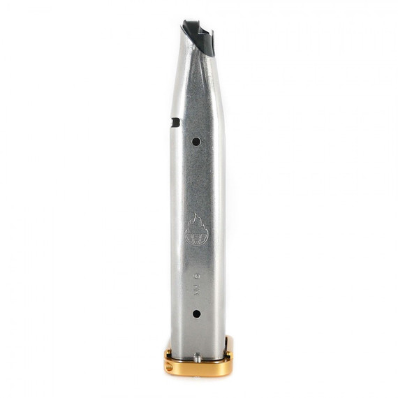 Atlas Gunworks 2011 140MM 23RD Slidelock, Magazine, 9MM, Gold Baseplate