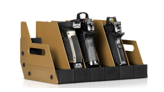Savior Equipment Pistol Rack, 6 Slots, Tan - 812066036431 