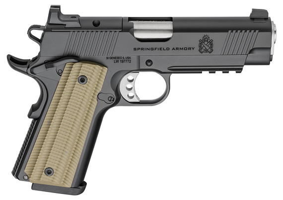 Springfield 1911 Operator AOS, .45 ACP, 4.25" Barrel, 8 Rds, Black Cerakote - 706397964504 