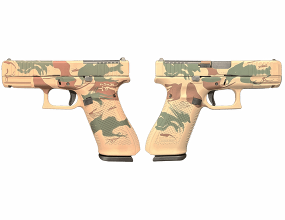 Glock 45 Gen 5 MOS, 9MM, 5.5lb Trigger, 17 Rds, Rhodesian Brushstroke. 