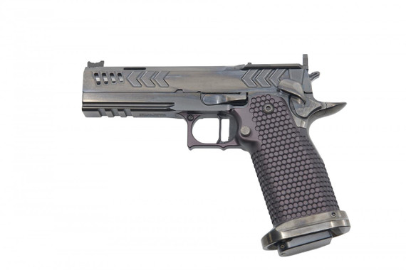 CNC Gunworks Akira, 9MM, 4.6" Ported Barrel, 17 Rds, DLC Finish.