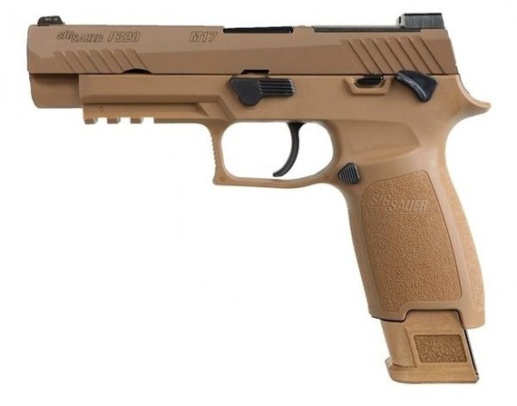 SIG Sauer P320F-9-M17-MS, 9MM, 4.7" Barrel, 17 Rds, Coyote Tan| 