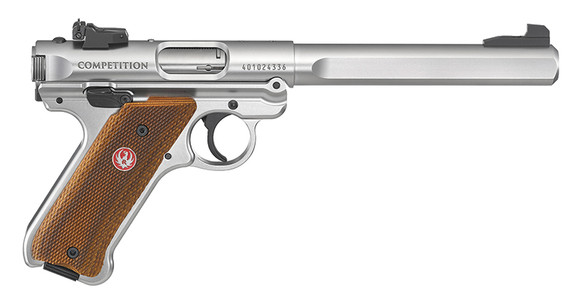 Ruger Mark IV Competition, 22LR, 6.88" Barrel, 10 Rds, Stainless - 736676401123 