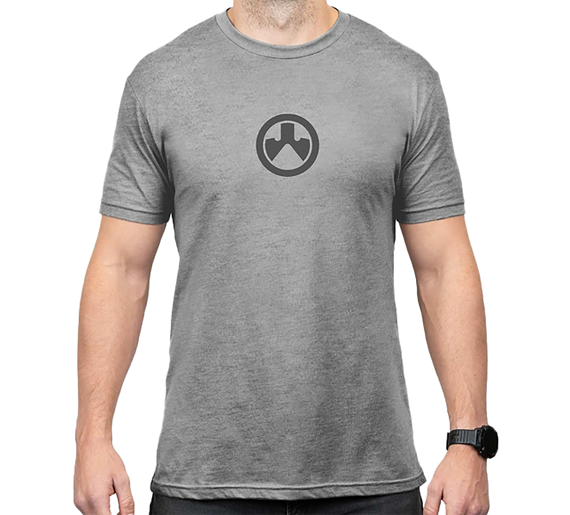 Magpul Icon Logo, Stone Gray Heather, Cotton/Polyester, Short Sleeve, 2XL - 840815149620 