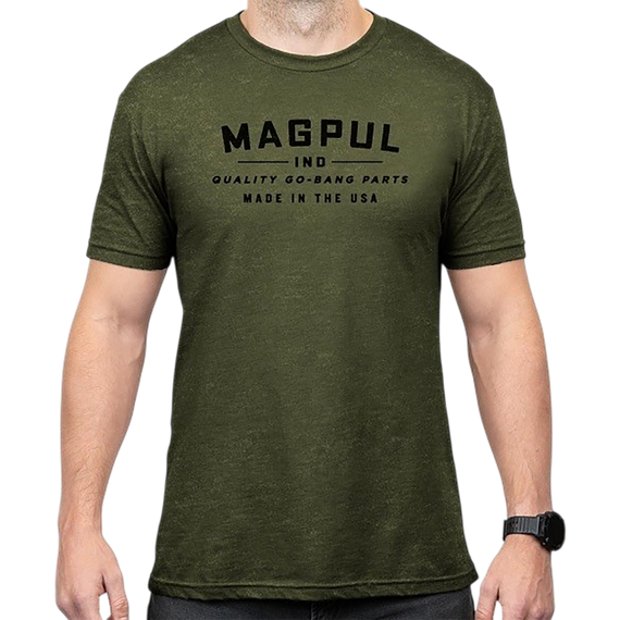 Magpul MAG1112-317 Go Bang Parts T-Shirt, Olive Drab Heather, Cotton/Polyester, XL - 840815135432 
