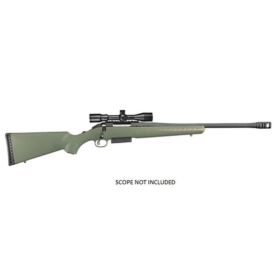 Ruger American Ranch, 450 BUSHMASTER, 18.00" Barrel, 3 Rds, Green - 736676269150 
