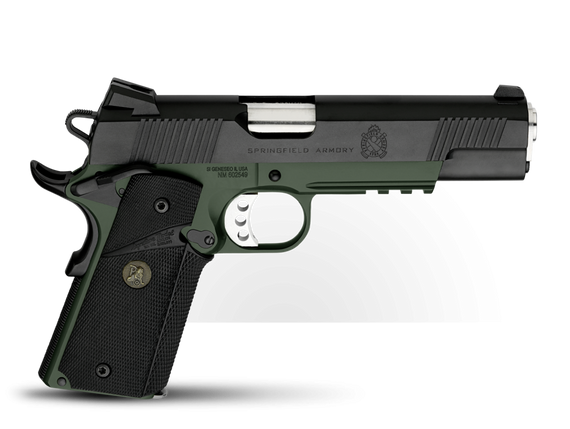 Springfield 1911 Loaded Operator, .45 ACP, 5.00" Barrel, 7 Rds, OD Green/Black - 706397919436 