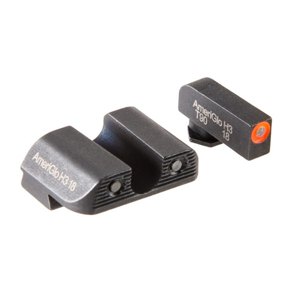 Ameriglo FOR GLOCK 42/43 3-DOT PROGLO SIGHT SET, Green/Orange, 3-Dot - 644406910503 