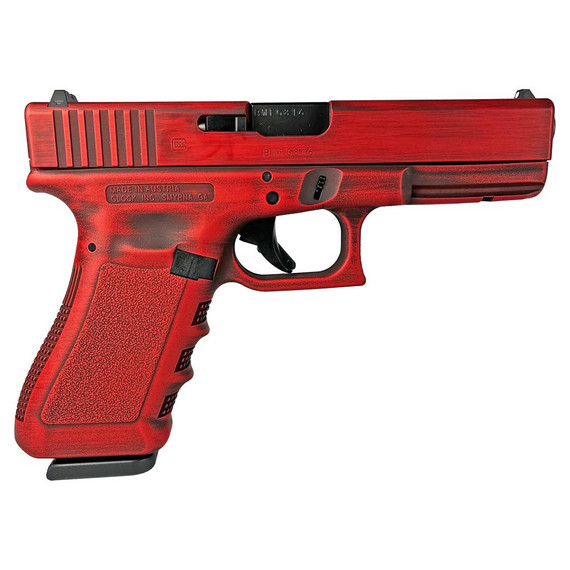 Glock G17 Gen 3, 9MM, 4.49" Barrel, 17 Rds, Distressed Red - 688099402297 