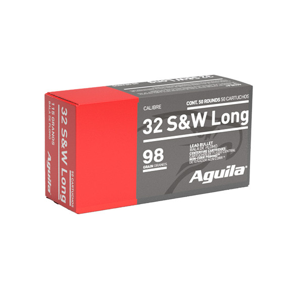 Aguila 32 S&W Long, 98 Grain, 50 Rds, Lead Round Nose - 640420003030 