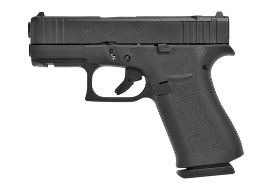Glock G43X MOS, Factory Rebuilt, Front Rail, 9MM, 3.41" Barrel, Fixed Sights, nPVD Black, 10RD - 764503047886 