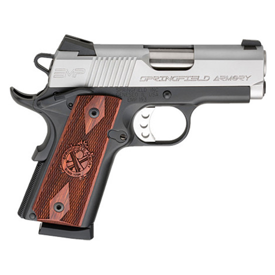 Springfield 1911 EMP, 9MM, 3.00" Barrel, 9+1 Rds, Matte Blue Frame Stainless Steel Slide - 706397913113 