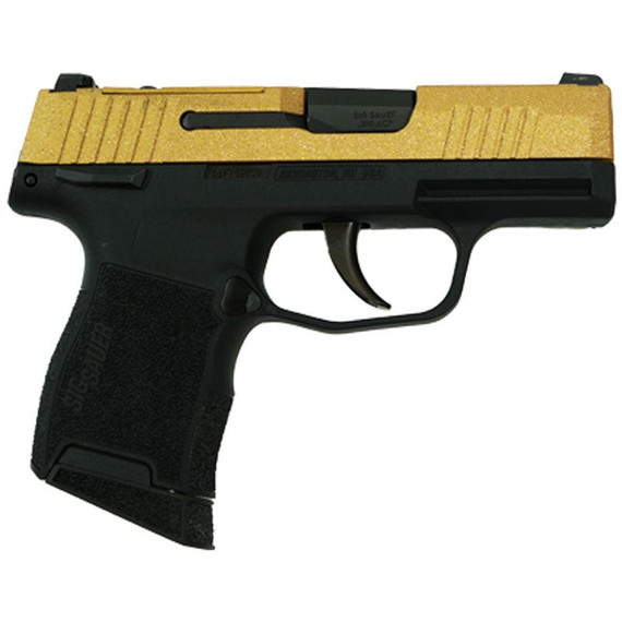 SIG Sauer P365 380, .380 Auto, 3.10" Barrel, 10 Rds, Gold Glitter - 688099405359 