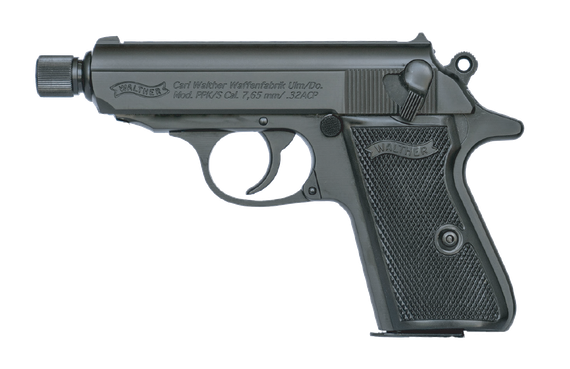 Walther Arms PPK/S SD, 32ACP, 3.3" Threaded Barrel, 7 Rds, Matte Black Finish 