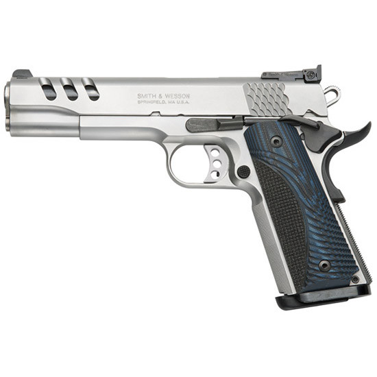 Smith & Wesson  PC, .45 ACP, 5.00" Barrel, 8 Rds, Glass Bead Stainless - 022188703436 