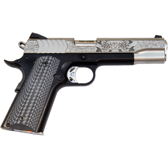 Ruger 1911 Derby 151 Run for the Roses Exclusive, 9MM, 5.00" Barrel, 9 Rds, Black/Stainless Engraved - 756542285374 